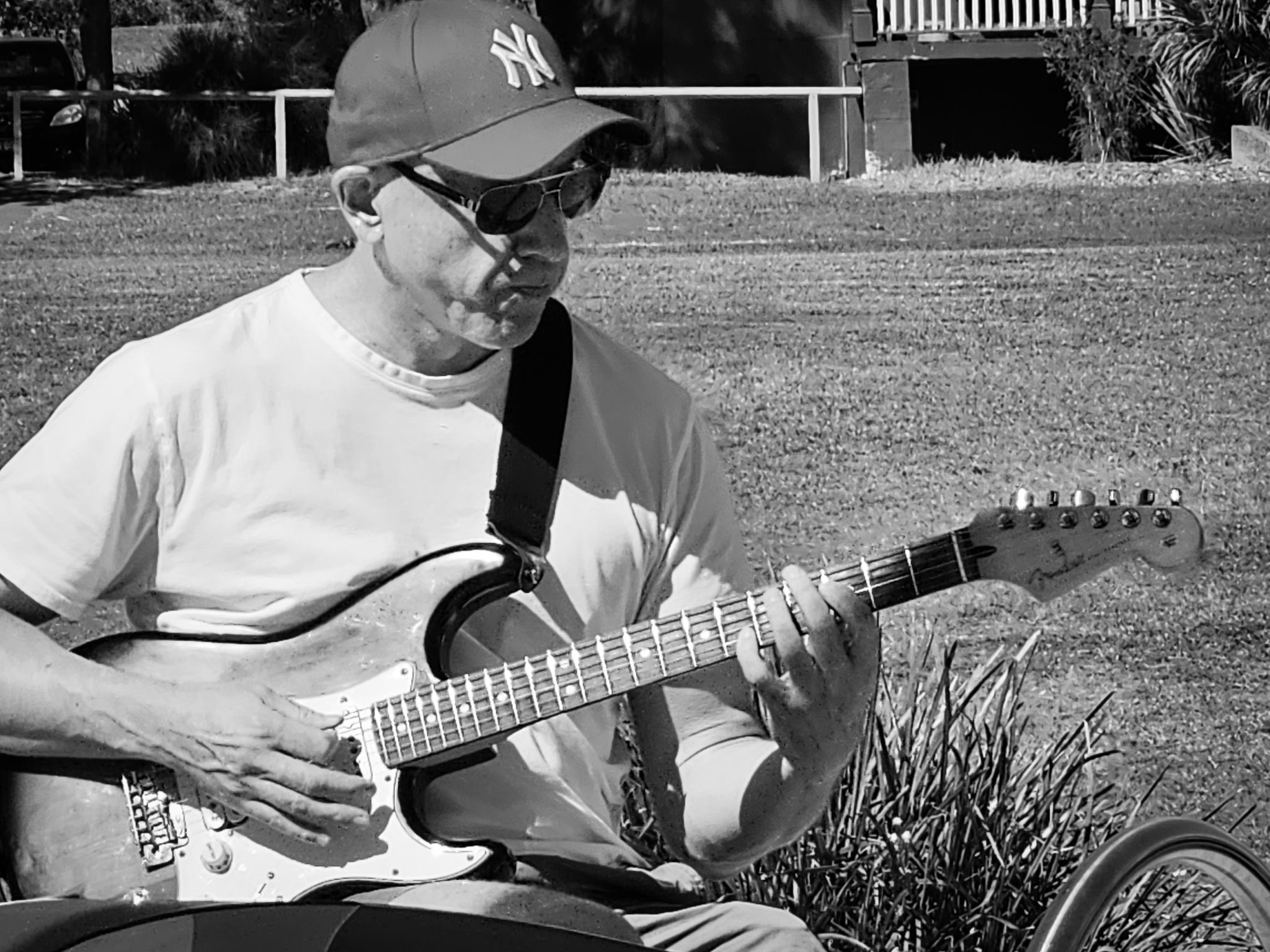 Pete Howell in his analog studio